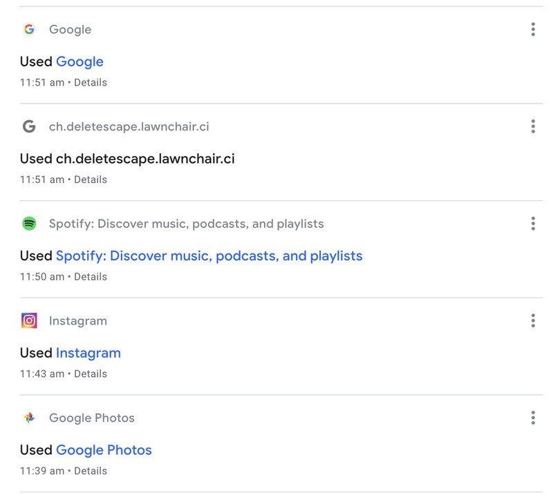 FIND CONTROL YOUR WEB APP ACTIVITY visual data 2