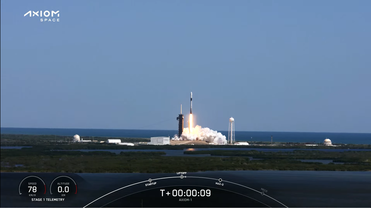 SpaceX launches Ax-1, the 1st fully private astronaut mission to the space stati..