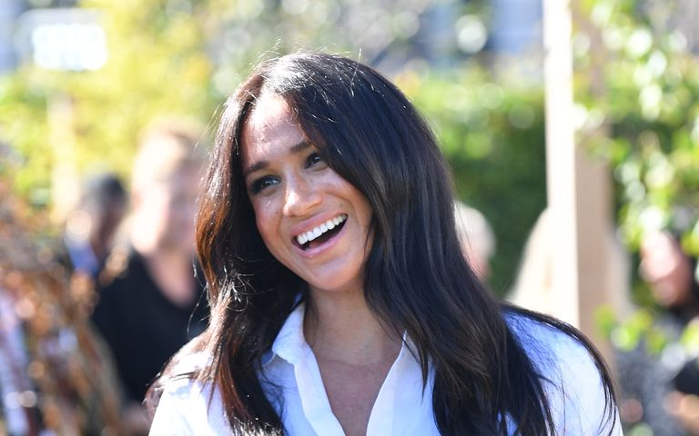 Meghan, Duchess of Sussex as she launches the Smart Works capsule collection on September 12, 2019 in London, England. Created in September 2013 Smart Works exists to help unemployed women regain the confidence they need to succeed at job interviews and return to employment