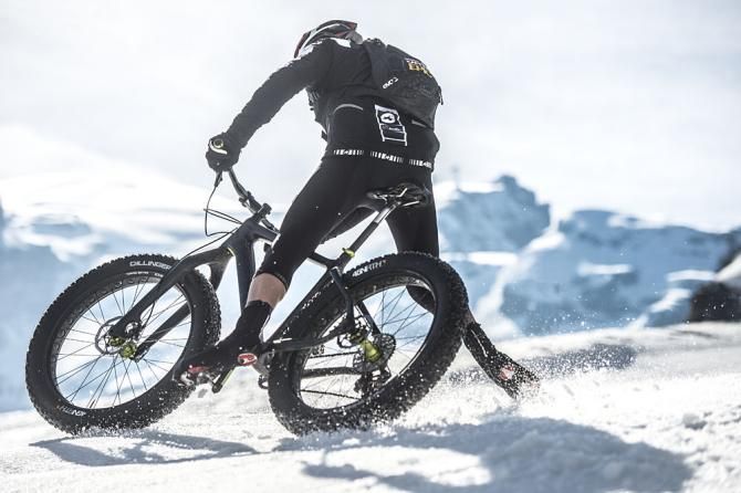 Carving a bunch of turns in the snow