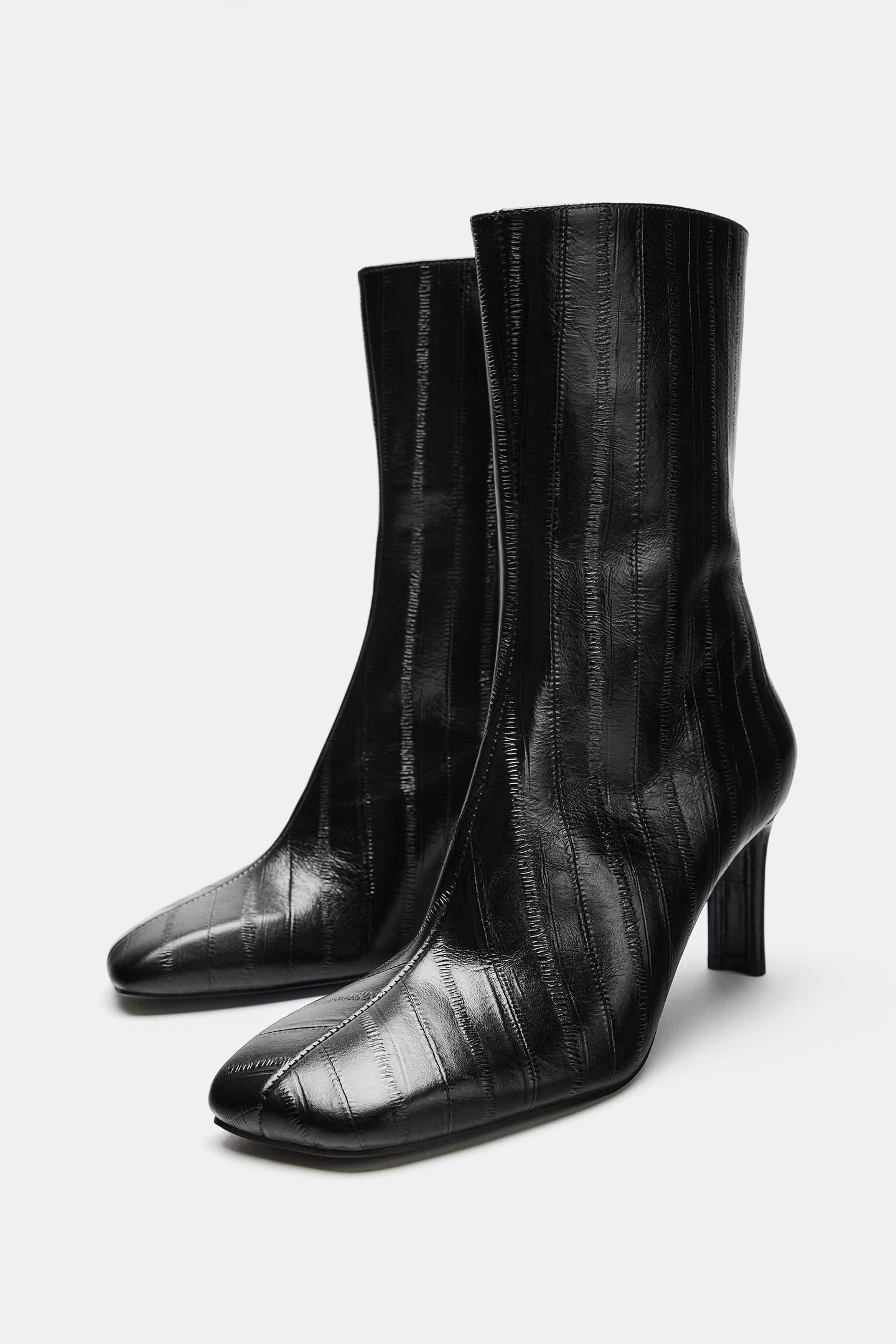 ZARA, Limited Edition Leather Ankle Boots