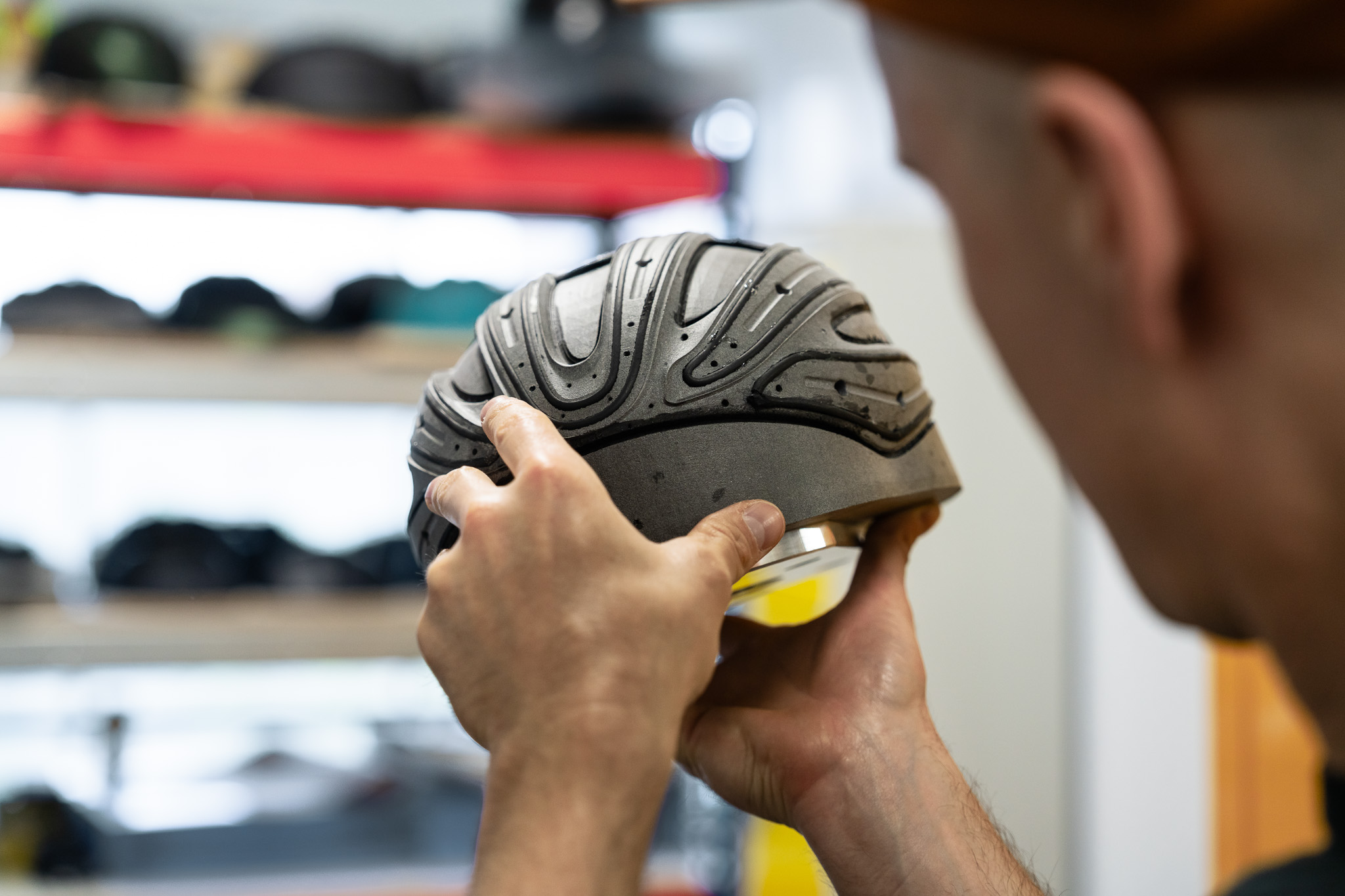 Helmets in a lab