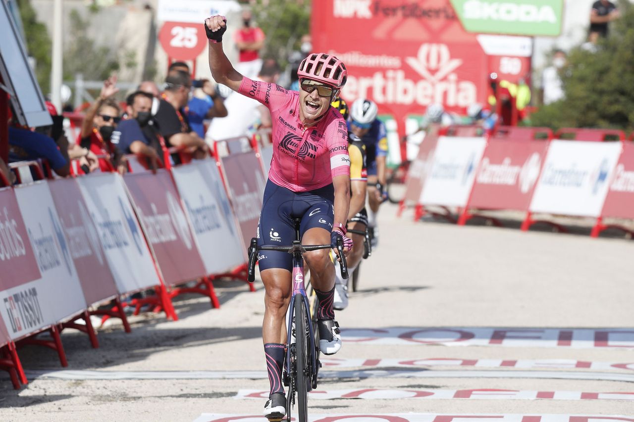 Vuelta Espana 2021 - 76th Edition - 6th stage Requena - Alto de la Montana de Cullera 158,3 km - 19/08/2021 - Magnus Cort Nielsen (DEN - EF Education - Nippo) - Primoz Roglic (SLO - Jumbo - Visma) - photo Luis Angel Gomez/BettiniPhoto&Acirc;&copy;2021