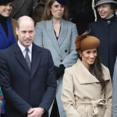 Meghan Markle attends a Christmas Day church service alongside Prince William, Kate Middleton, and Prince Harry.