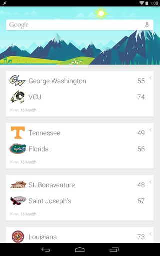 Google Now for NCAA
