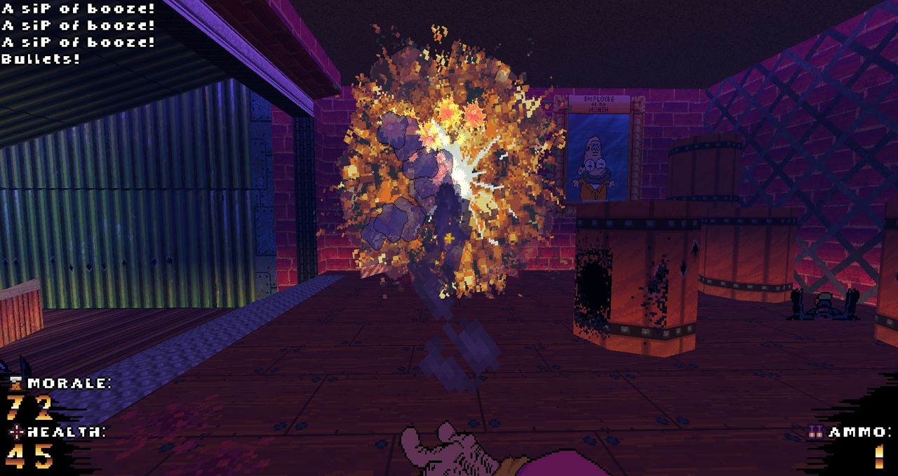 view of explosion in Captain Wayne