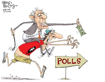 Political cartoon U.S. Bernie 2016
