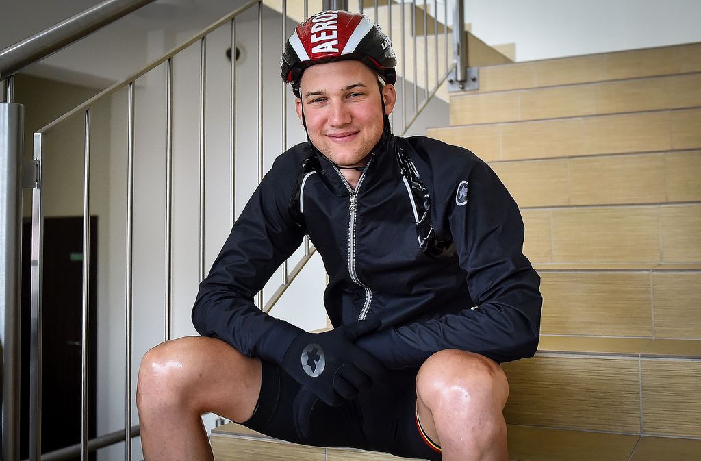 Tim Wellens enjoying a moment of dry inside