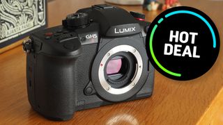 Panasonic Lumix GH5 II on a wooden tabletop 