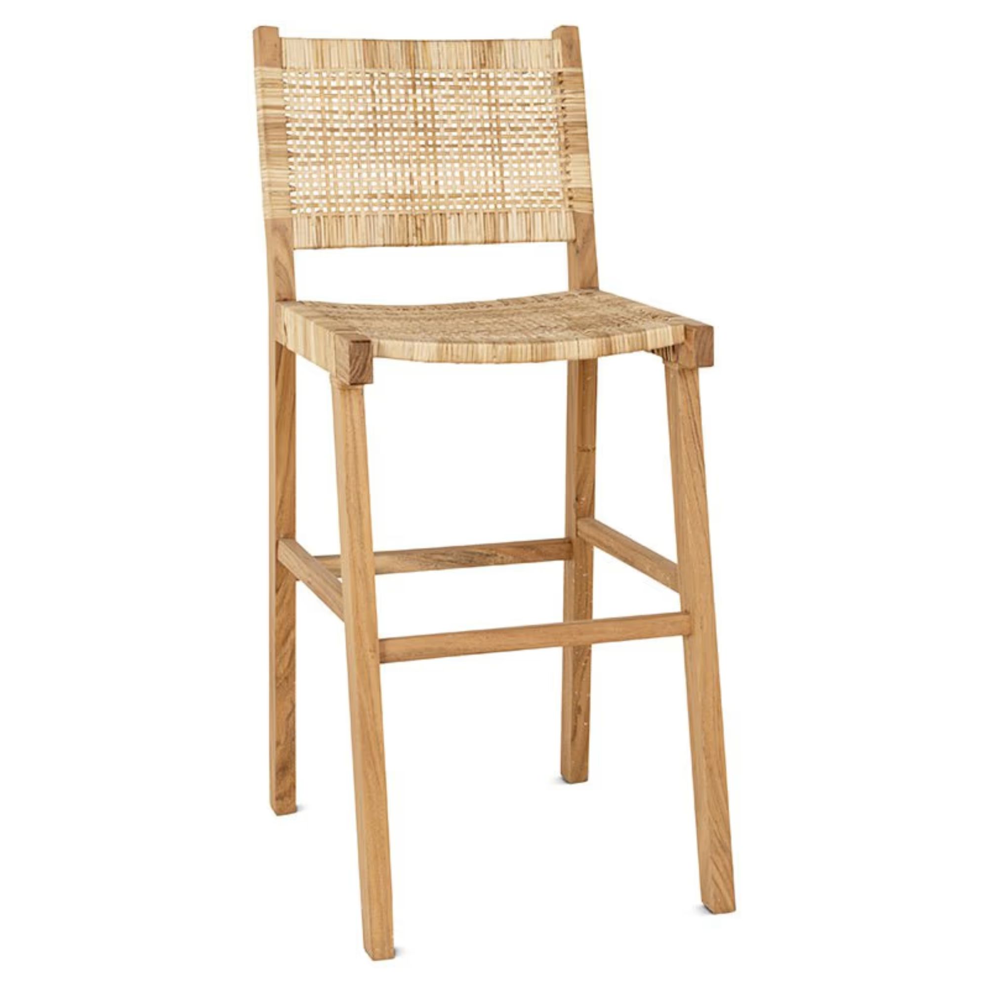 nkuku, Madrisana Acacia & Rattan Bar Stool