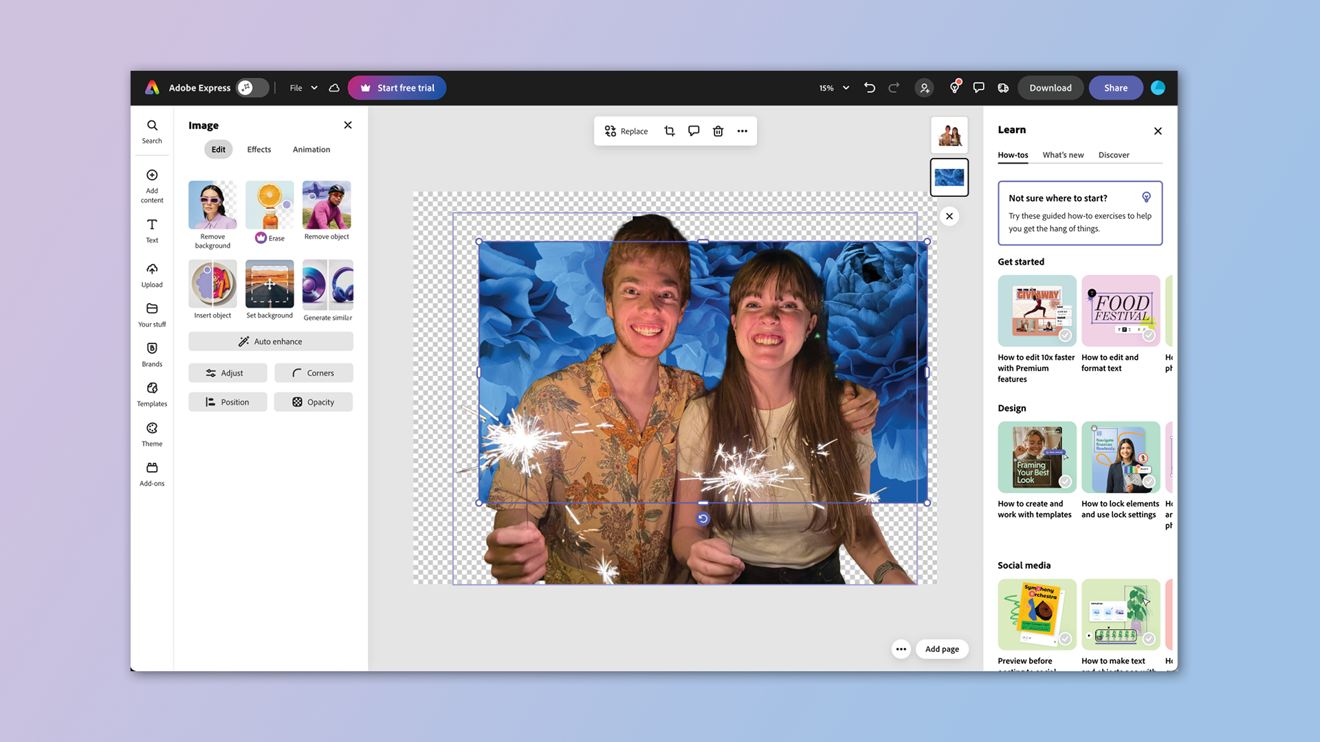 Best free way to edit a photo background