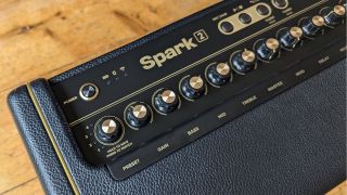 The top panel of the Positive Grid Spark 2 smart guitar amp