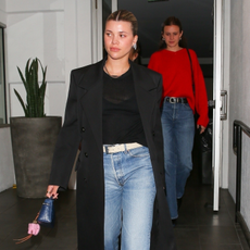 Sofia Richie Pairs a Classic Fall Coat and Jeans With a Rare Micro-Mini Hermés Bag