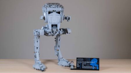 Lego Star Wars AT-ST Walker (75417) on a neutral background 
