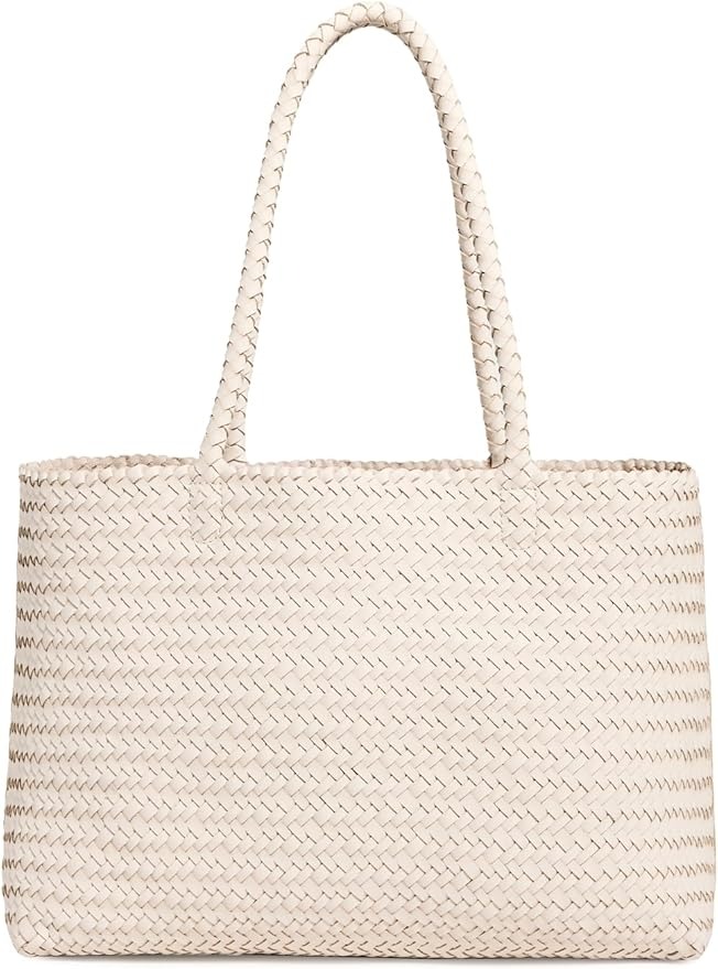 Madewell, Madewell Women's Transport Early Weekender Woven Tote, Alabaster, Off White, One Size