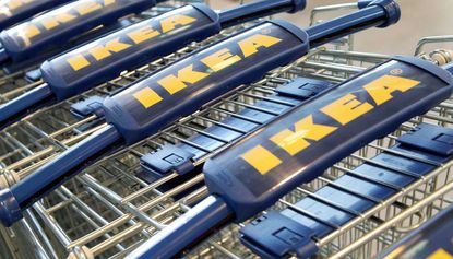 German police have responded to a fight over shopping trolleys at Ikea