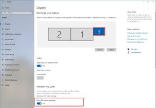 Windows 10 enable HDR option