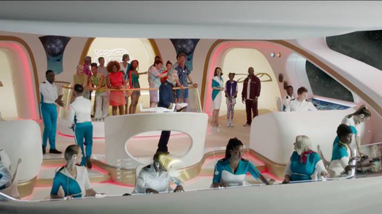 The faux bridge of Avenue 5 is a sleek piece of sci-fi. But the real controls are in the lower decks.