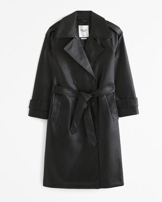 Abercrombie & Fitch, Vegan Leather Trench Coat