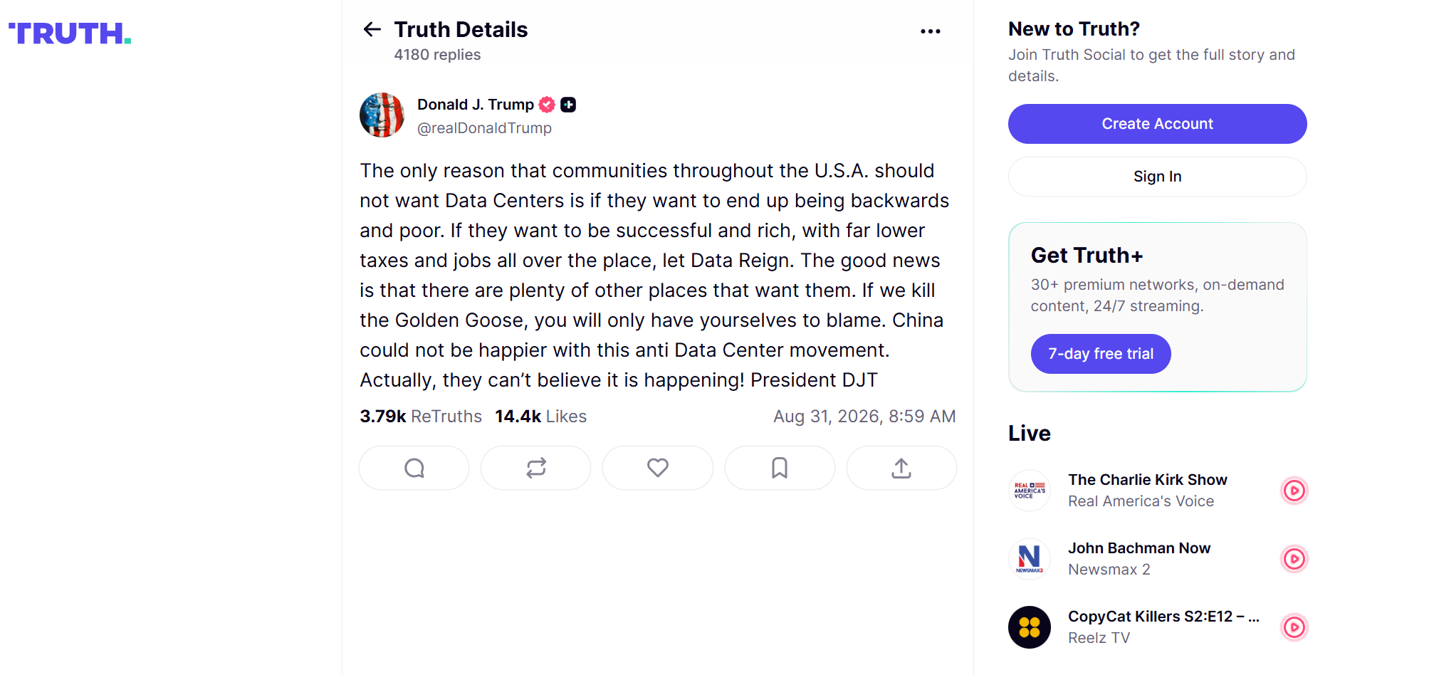 A Truth from Donald Trump.