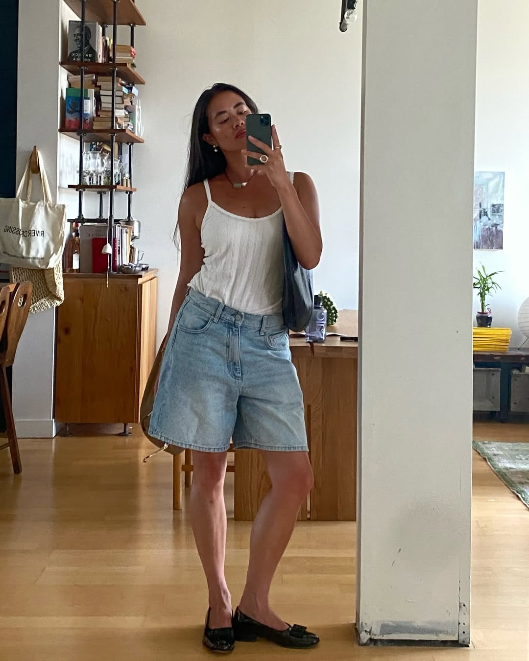 Sasha wearing ballet flats