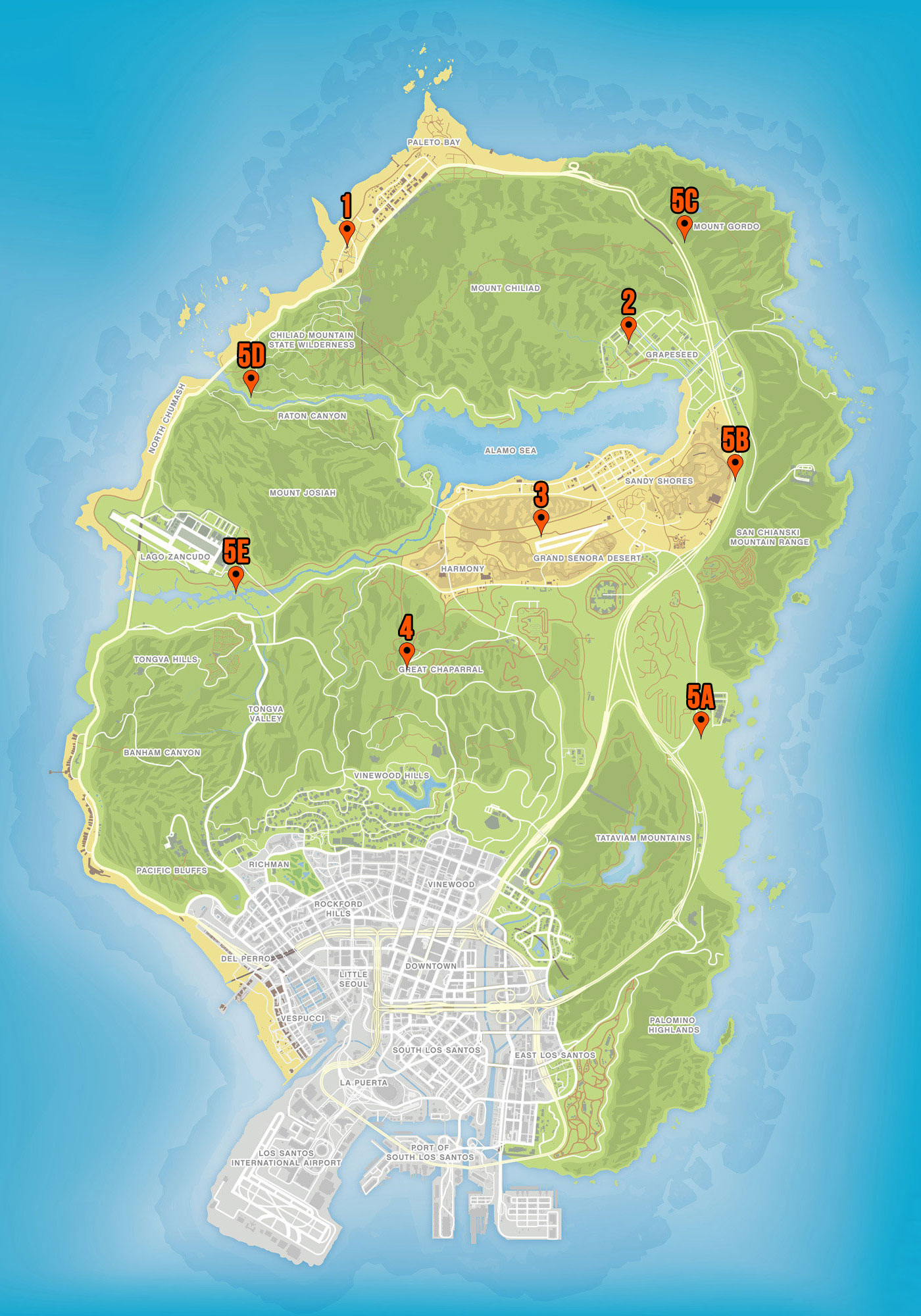 Mapa wskazówek dotyczących seryjnego mordercy w GTA Online