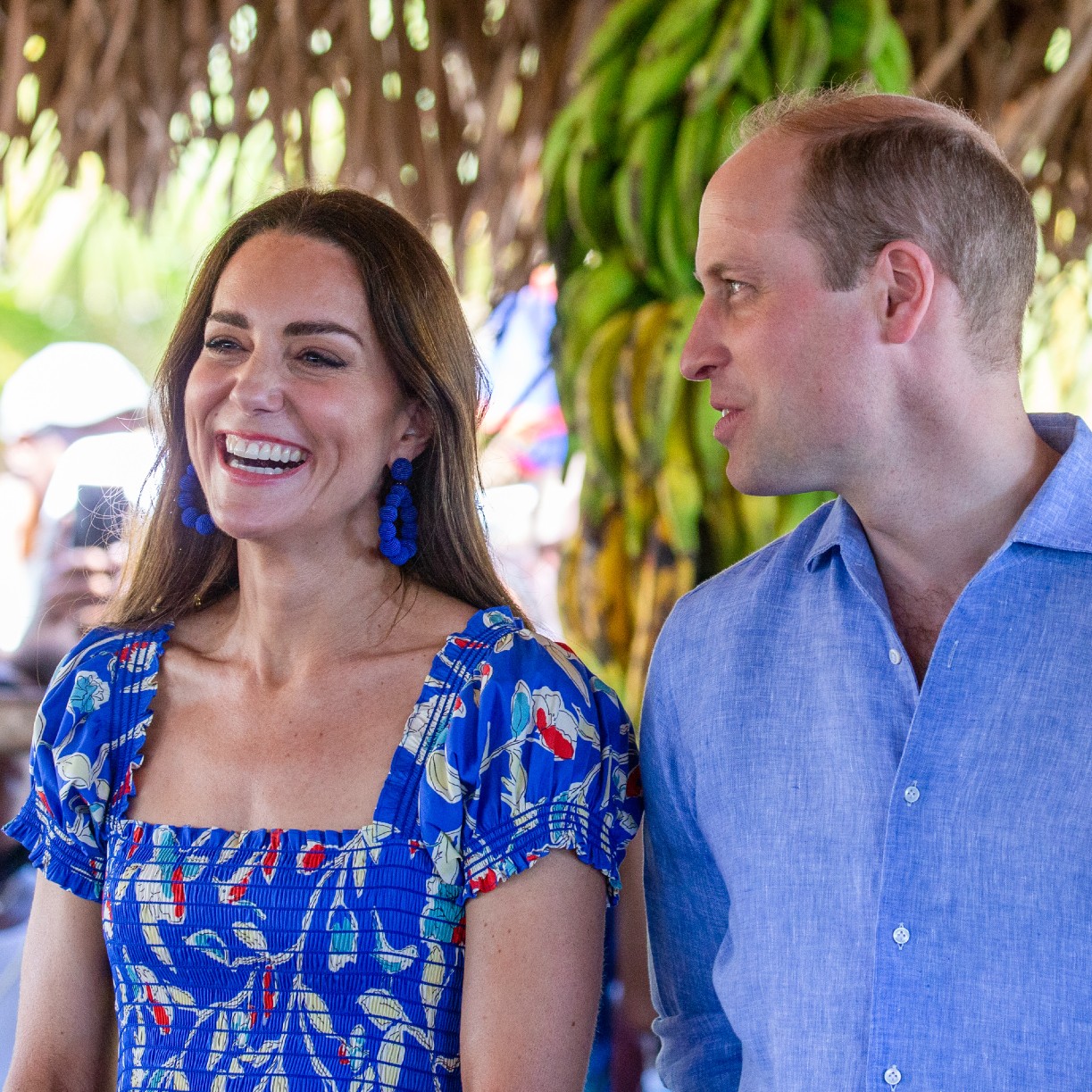 Kate Middeton's blue floral summer dress in Belize is by Tory Burch!