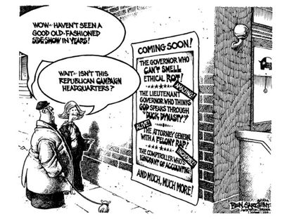 Political cartoon GOP midterm election