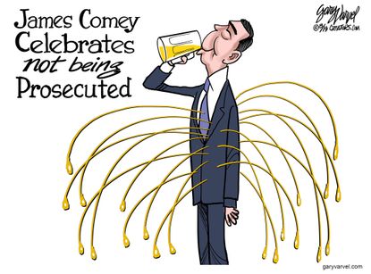 Political Cartoon U.S. James Comey Not Prosecuted FBI Leaks