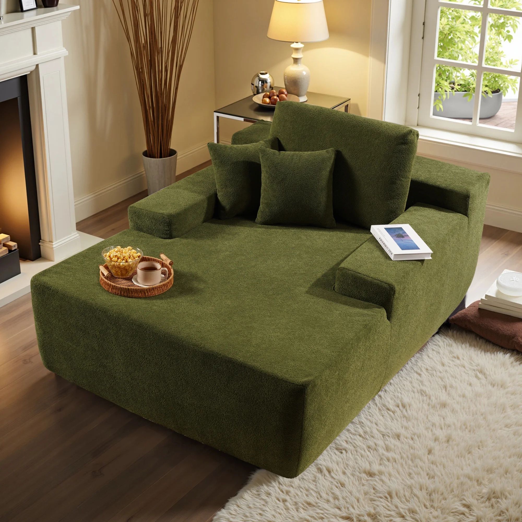 Ovios Oversized Chaise Lounge Chair 