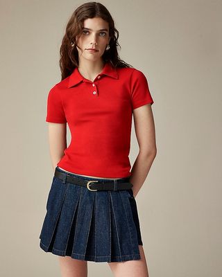 Perfect-Fit Shrunken Polo Shirt