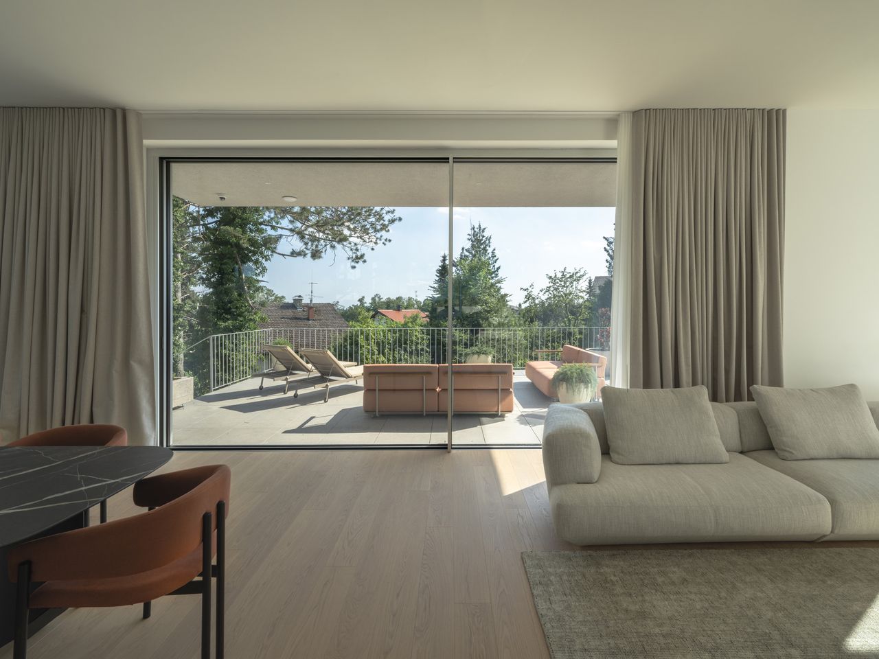 The main living areas on the ground floor