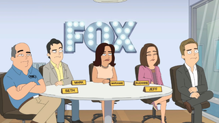 Fox's animated ad sales team depicted during the upfront