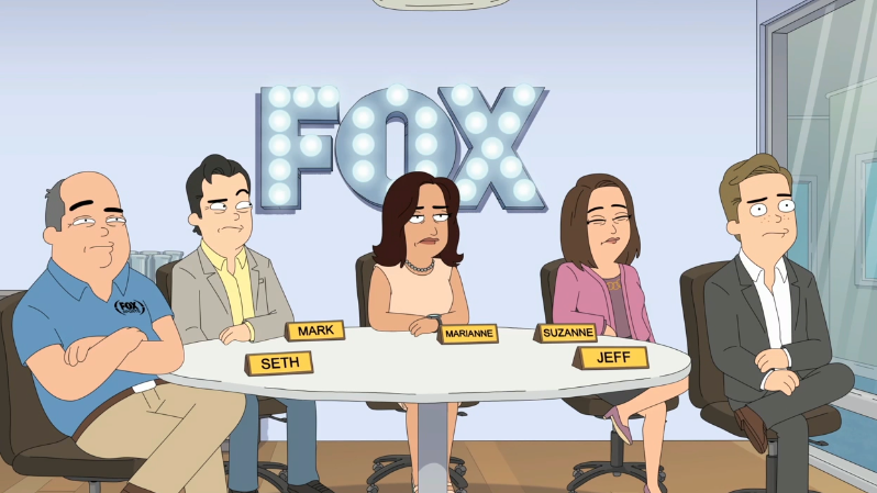 Fox&#039;s animated ad sales team depicted during the upfront