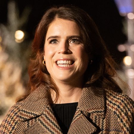 Princess Eugenie smiles at the Christmas carol concert