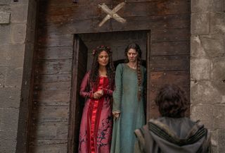 Jessica Plummer and Tanya Reynolds in a scene from the Netflix series The Decameron.