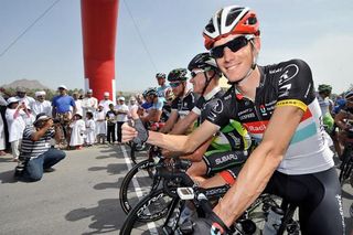 Thumbs up from Andy Schleck on the stage 4 start line.