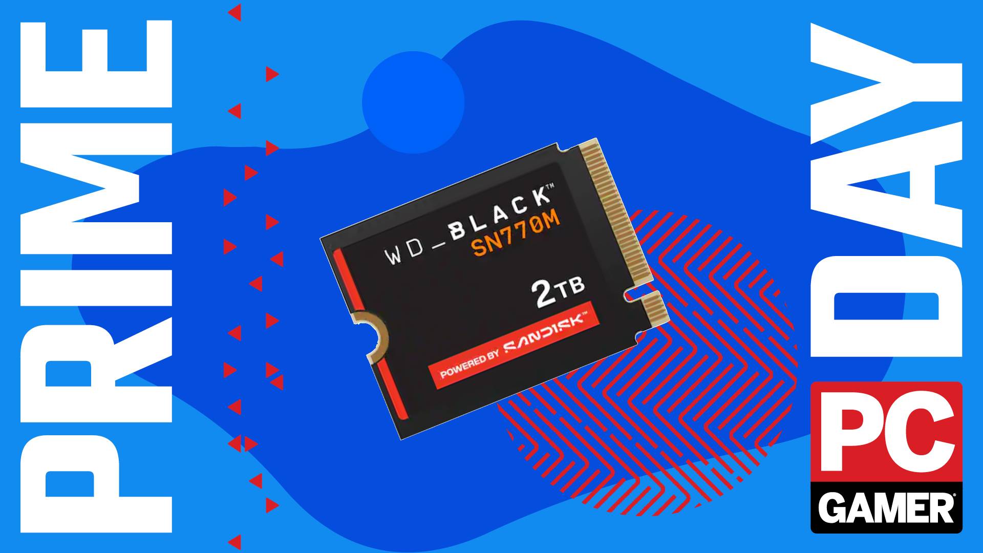 The 2230 form factor, 2 TB version of the WD_BLACK SN770M SSD floats in the funky PCG Prime Day deal void.