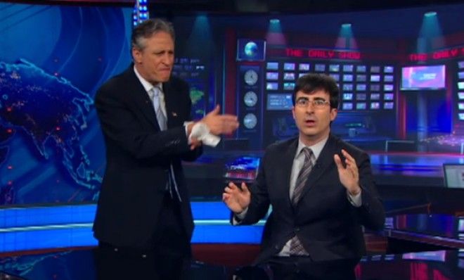 Jon Stewart and John Oliver