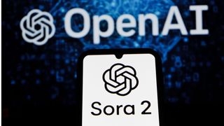 INDONESIA - 2025/10/03: In this photo illustration, The Sora 2 logo is displayed on a smartphone with an Open AI logo in the background. (Photo Illustration by Algi Febri Sugita/SOPA Images/LightRocket via Getty Images)