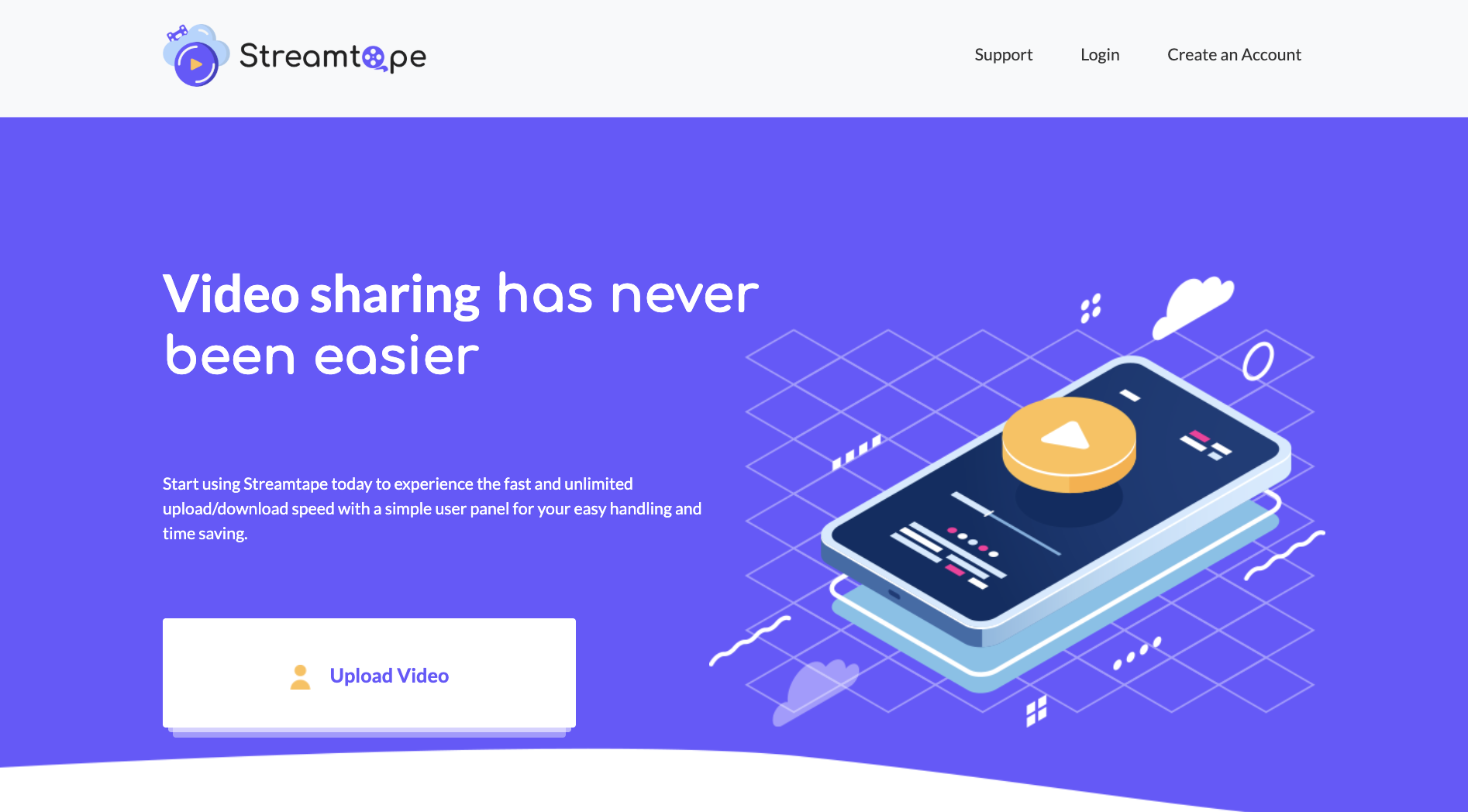 StreamTape Home Page