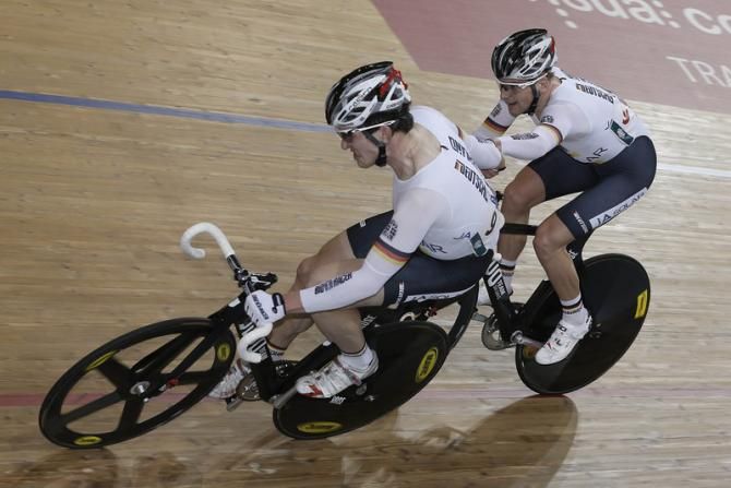 Henning Bommel and Theo Reinhardt (Germany) during the madison
