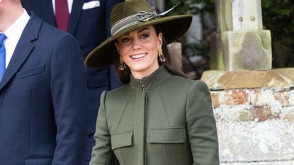 The Princess of Wales wears a fedora on Christmas Day 2022