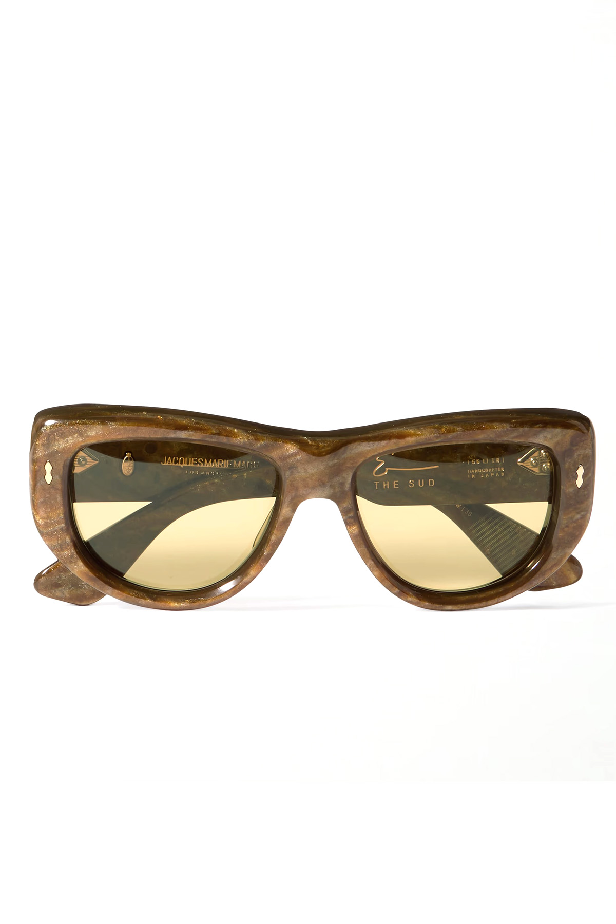 + Erin Wasson the Sud Square-Frame Marbled Acetate Sunglasses