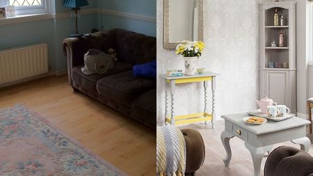 living room makeover before and after