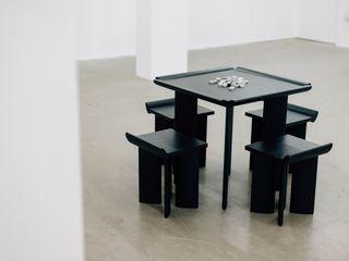 Mac Collins games table and stools