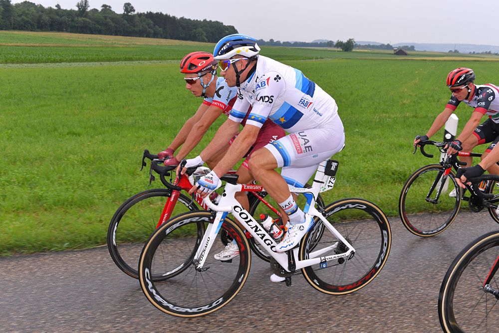 Alexander Kristoff (UAE Team Emirates) and Simon Spilak (Katusha Alpecin)