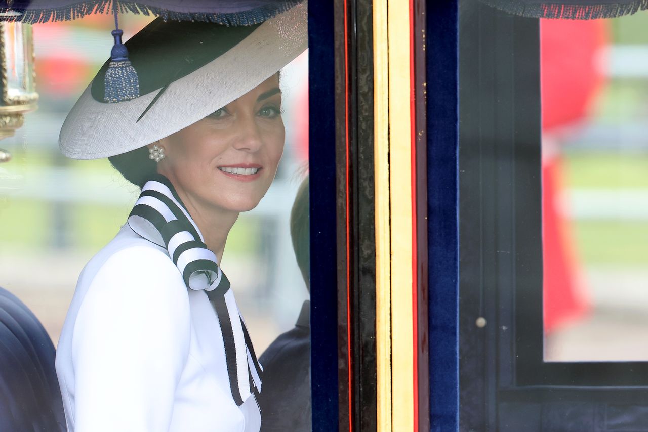 Catherine, Duchess of Wales arriving at the King&#039;s Trooping the Colour celebrations