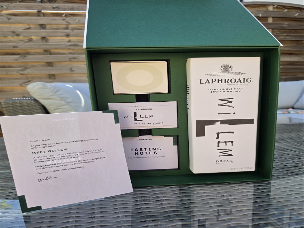 A limited edition bottle of whisky.