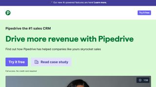 Website screenshot for Pipedrive